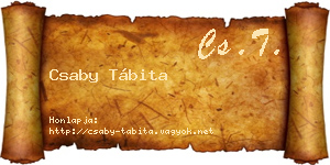 Csaby Tábita névjegykártya